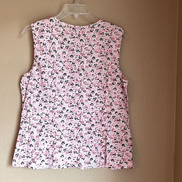 Talbots v-neck vestโtop button up pinksโL - Picture 2 of 10